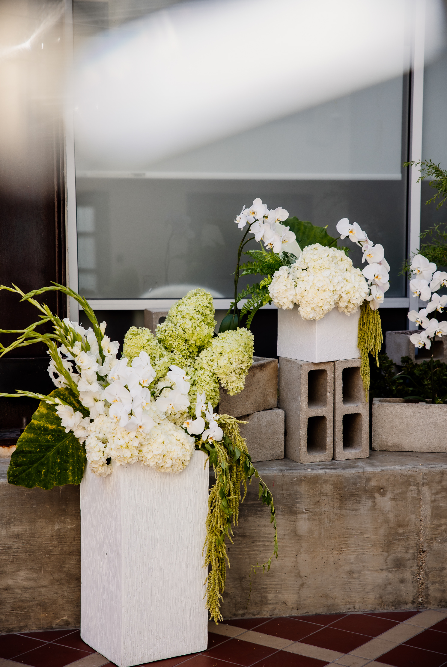 Sculptural floral installation