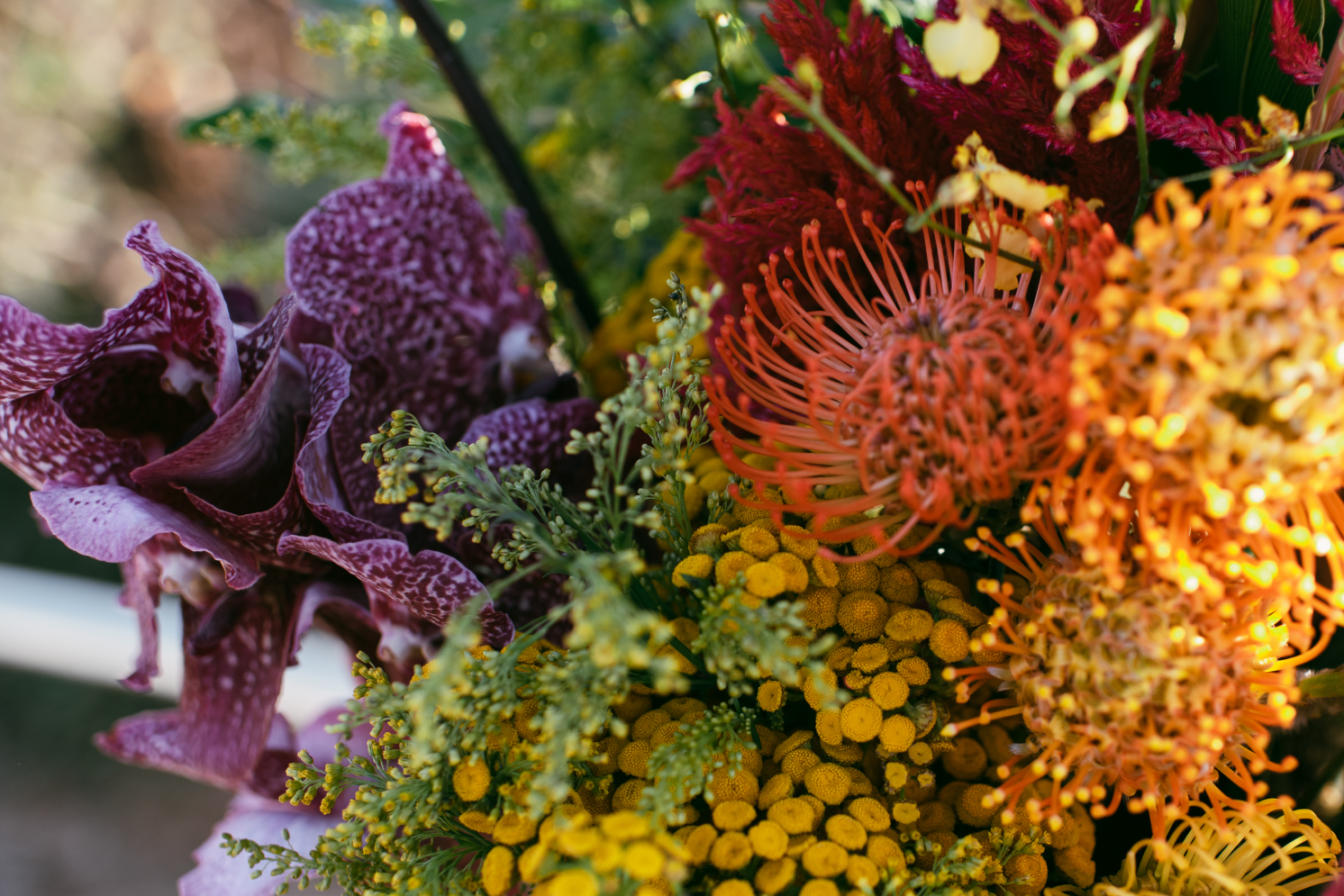 Wedding reception florals
